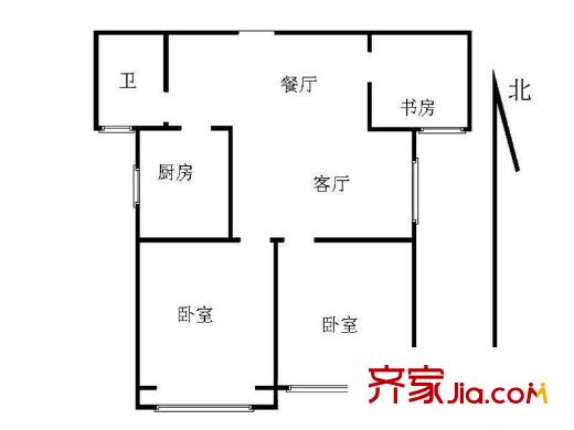 福安小區(qū)3室 戶型圖