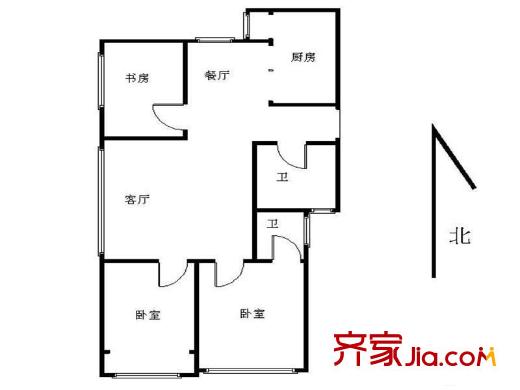 福安小區(qū)3室 戶型圖