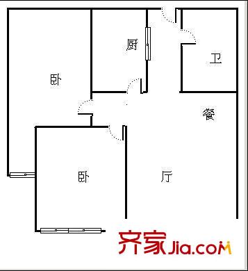 江山帝景 2室 戶型圖