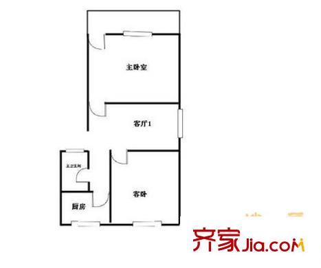 雙桃花園 2室 戶型圖