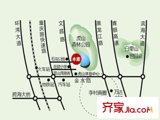 潤發(fā)湖畔雅居二期交通圖