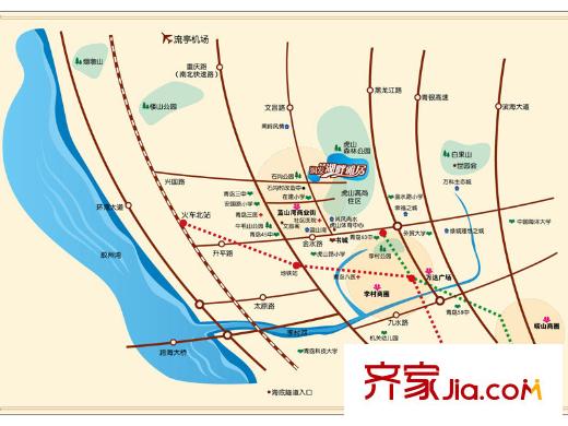 潤發(fā)湖畔雅居二期交通圖區(qū)位圖