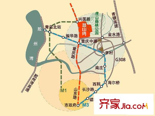 藍山灣交通圖
