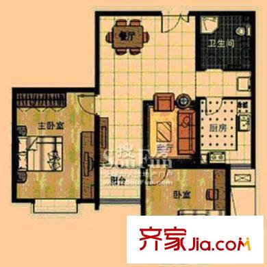 興隆花園戶型圖戶型圖 2室2廳1衛(wèi)1廚