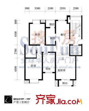 藍(lán)水假期戶型圖戶型圖3 3室2廳1衛(wèi)