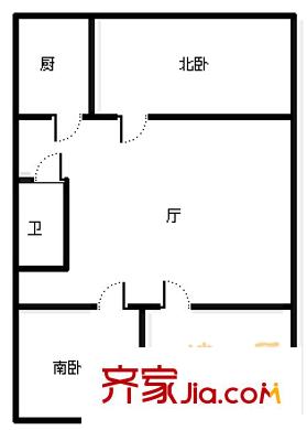 順河路小區(qū) 3室 戶型圖