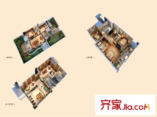 創(chuàng)源無(wú)想墅一期20-45#標(biāo)準(zhǔn)層B1戶(hù)型 4室2廳3衛(wèi)1廚