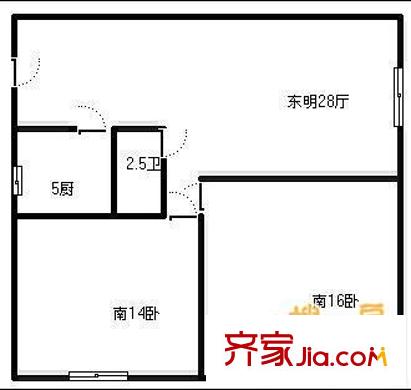 南口路社區(qū) 2室1廳 63平