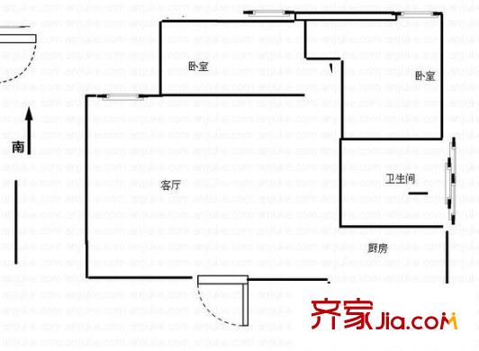 井岡新村 2室 戶型圖