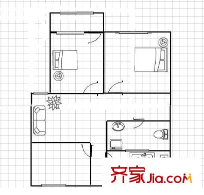 柳溝小區(qū)戶型圖3室 3室1廳1衛(wèi)1廚