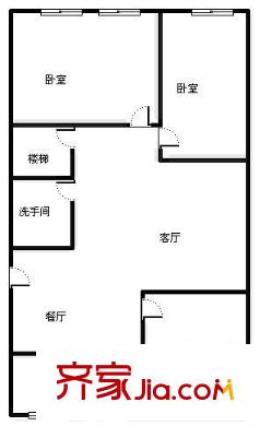 天虹花園3室 戶型圖
