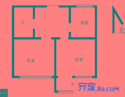 金湖社區(qū) 2室 戶型圖