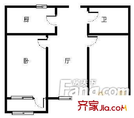 金湖社區(qū)戶型圖2室戶型圖 2室1廳1衛(wèi)1廚