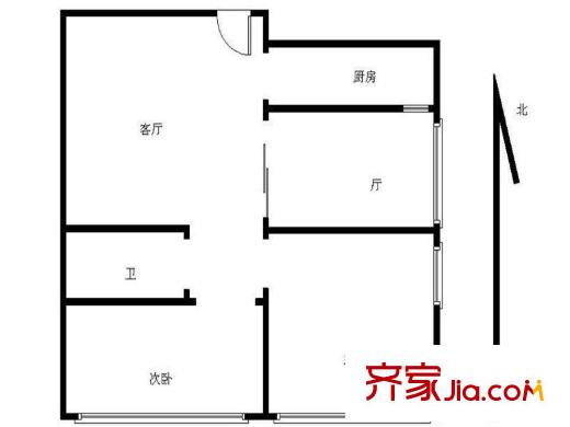 政法公寓二期 2室 戶型圖