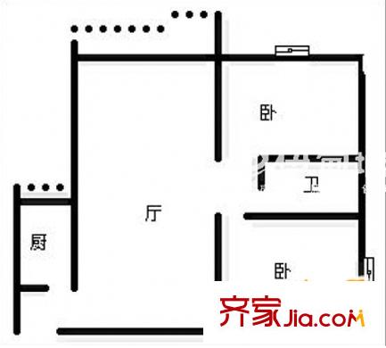 政法公寓二期 2室 戶型圖