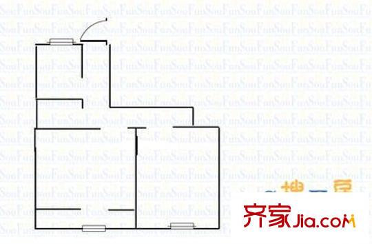 水清溝小區(qū) 2室 戶型圖