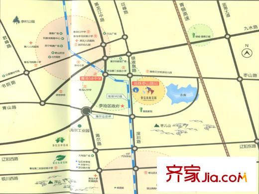 魯信南海花園交通圖區(qū)位圖