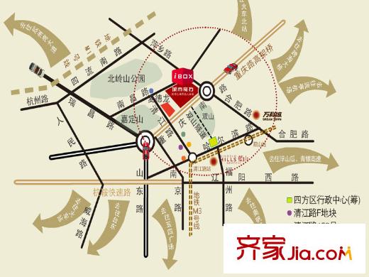 萬科城市魔方iBOX交通圖