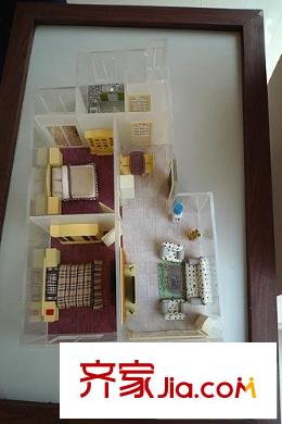 景潤花園戶型圖戶型模型 2室2廳1衛(wèi)