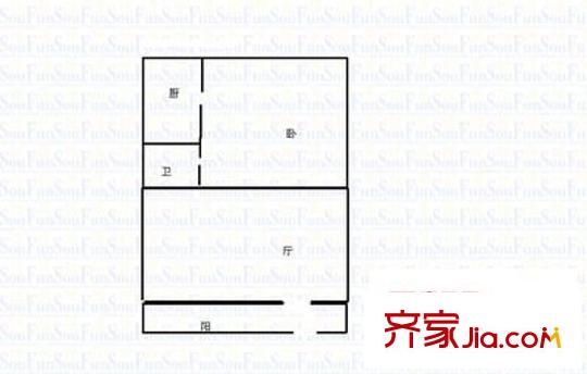 幸福家園 2室 戶型圖