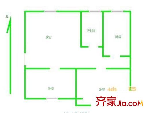 中南海知音 2室 戶型圖