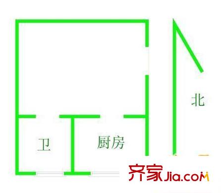 21世紀(jì)樓中樓 1室 戶型圖