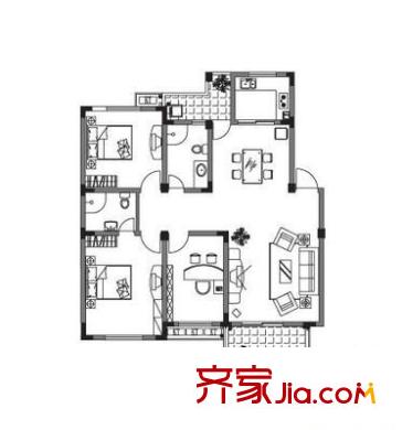 中亨花園二號院 3室 戶型圖