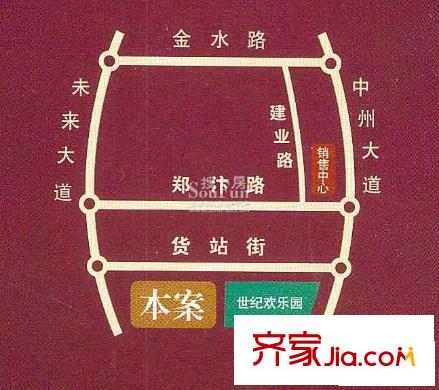 建業(yè)香檳圣園交通圖