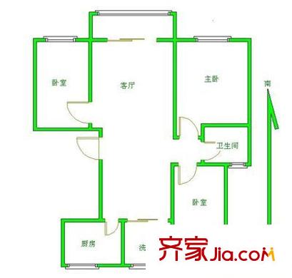 綠地老街 3室 戶型圖