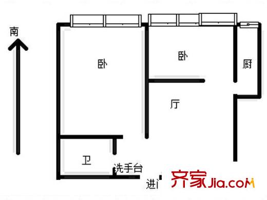 裕華第九城市 2室 戶型圖
