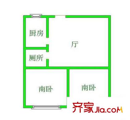 海琴廣場 2室1廳 53平