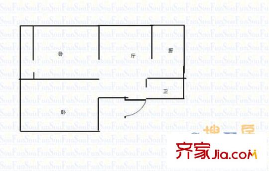 海琴廣場 2室1廳 61平