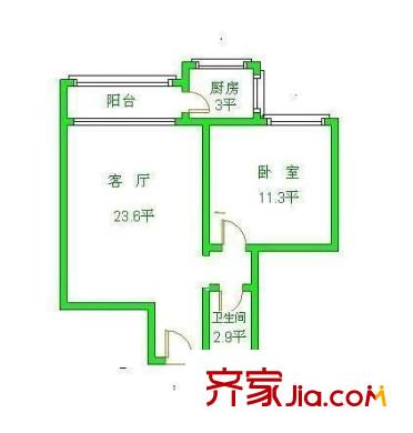 錦繡匯城 1室 戶型圖
