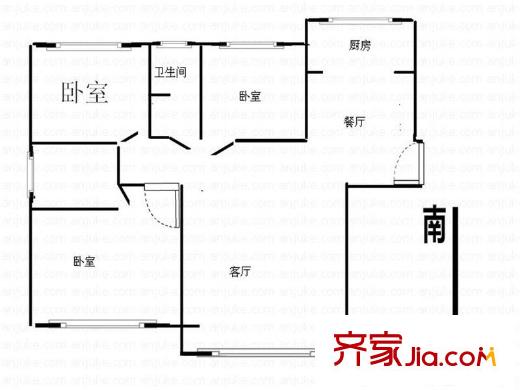 遠大理想城 3室 戶型圖