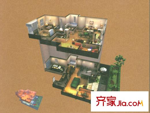 七棟洋房2期1-4號(hào)樓奢享藝墅戶型 4室2廳2衛(wèi)1廚