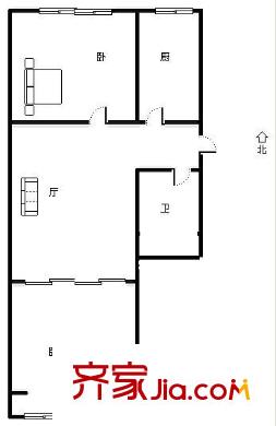 康順家園 2室 戶型圖