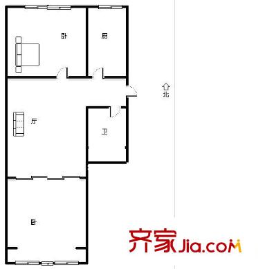 康順家園 2室 戶型圖