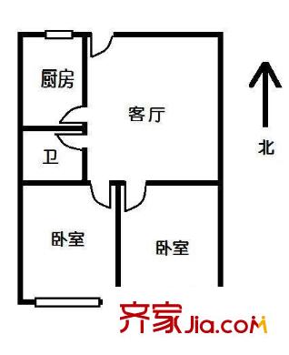 金瑞小區(qū)戶型圖戶型圖 2室1廳1衛(wèi)1廚