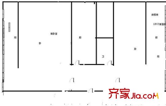 華陽路小區(qū) 2室 戶型圖