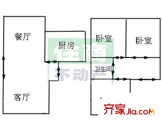 新港灣花園 3室 戶型圖