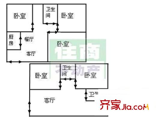 新港灣花園 4室 戶型圖