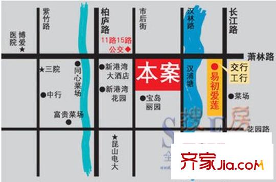 新港灣花園交通圖 3室 戶型圖