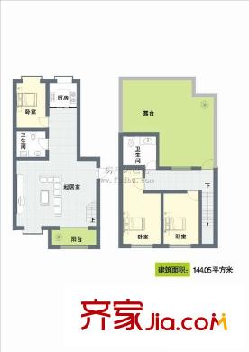 新港灣花園 3室 戶型圖