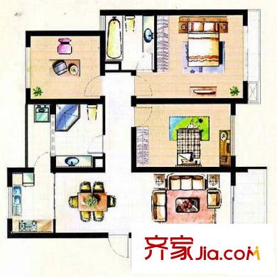 東城藍郡H戶型 3室2廳2衛(wèi)1廚