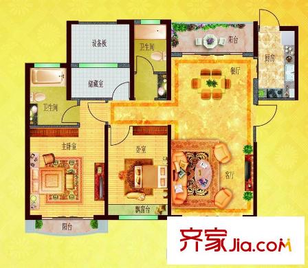 棕櫚灣47棟03、04戶型 2室1廳2衛(wèi)1廚