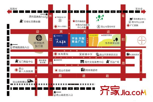 宇業(yè)天逸華庭區(qū)位圖