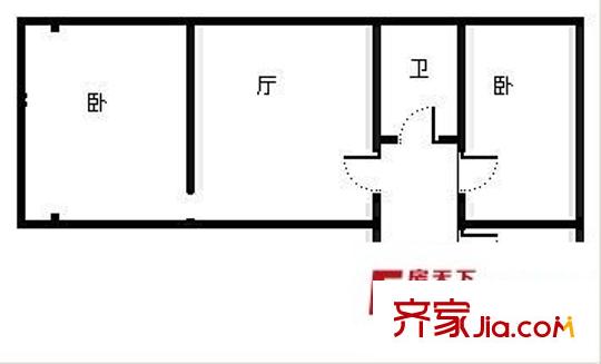 銀鷗新村 2室 戶型圖