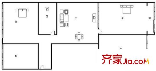 銀鷗新村 3室 戶型圖