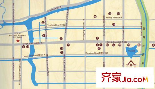 東城世家別墅交通圖