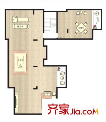 江南岸A-1戶型地下一層 4室4廳5衛(wèi)1廚